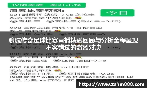 聊城传奇足球比赛直播精彩回顾与分析全程呈现不容错过的激烈对决