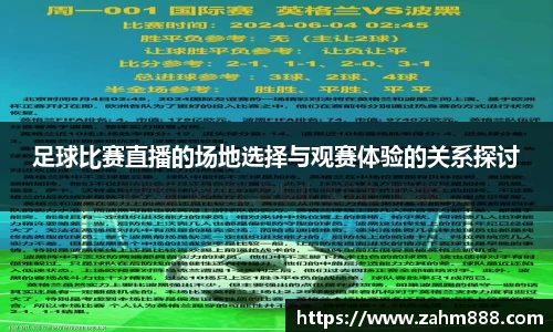 足球比赛直播的场地选择与观赛体验的关系探讨