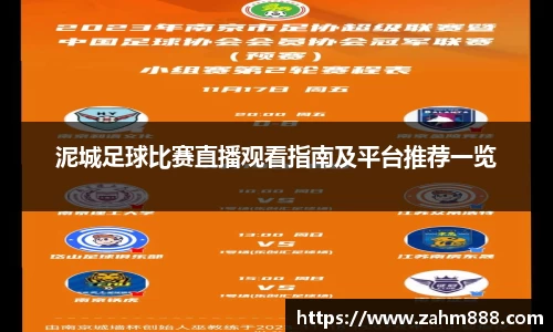 泥城足球比赛直播观看指南及平台推荐一览